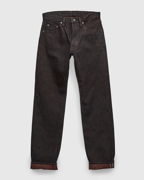 PER-EX-003-BK "Black x Persimmon Extra Slub" 15oz Rinsed Selvedge Denim - Regular Straight Fit
