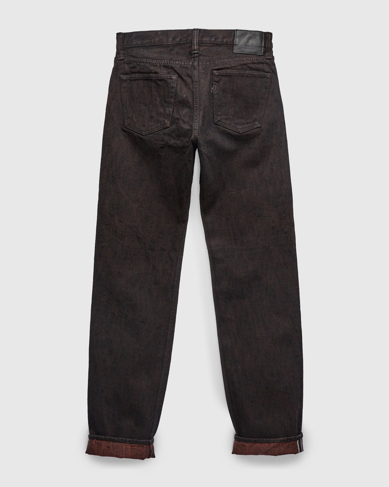 PER-EX-003-BK "Black x Persimmon Extra Slub" 15oz Rinsed Selvedge Denim - Regular Straight Fit