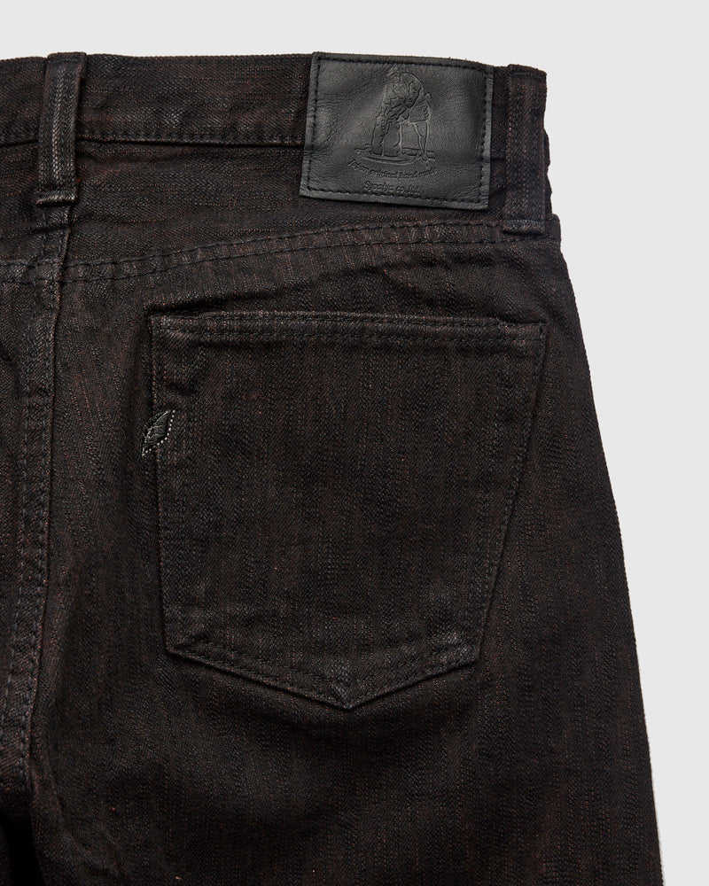 PER-EX-003-BK "Black x Persimmon Extra Slub" 15oz Rinsed Selvedge Denim - Regular Straight Fit
