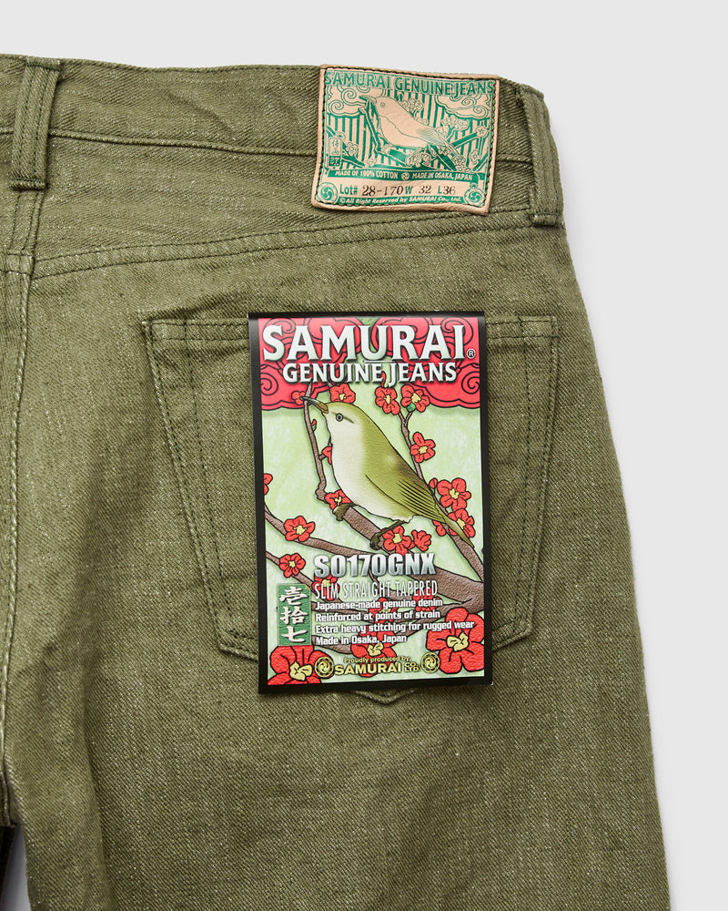 S0170GNX "Uguisu" 17oz Selvedge Denim - Straight Tapered Fit