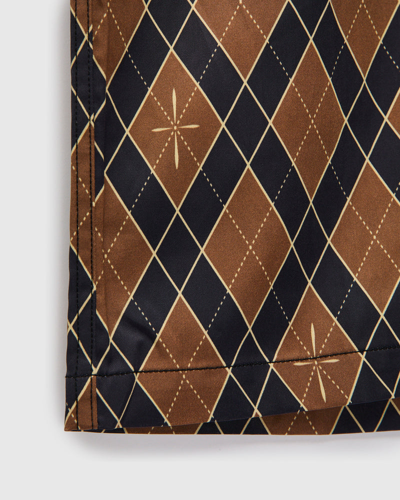 "Narahira" Short Sleeve Shirt in Brown