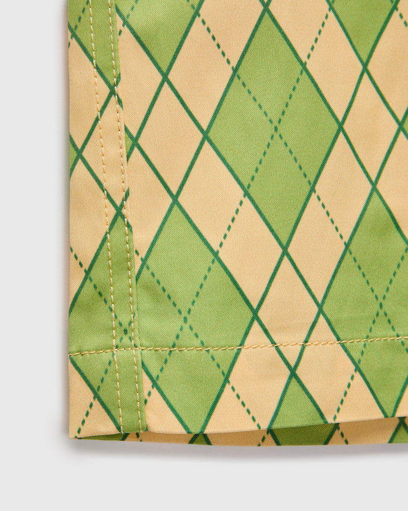 "Narahira" Short Sleeve Shirt in Green