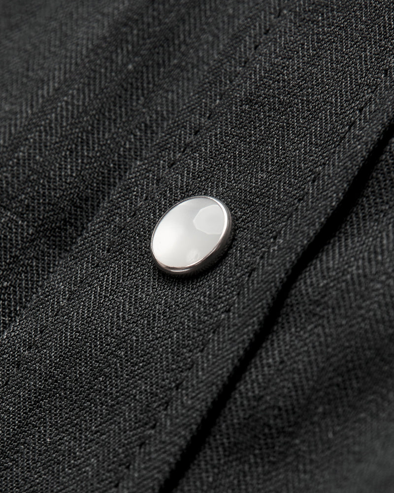 6.5oz Denim Weeds Digger Shirt in Black