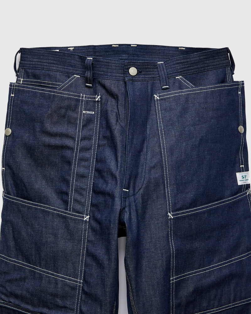 9.5oz Denim Fall Leaf Tough Pants in Indigo