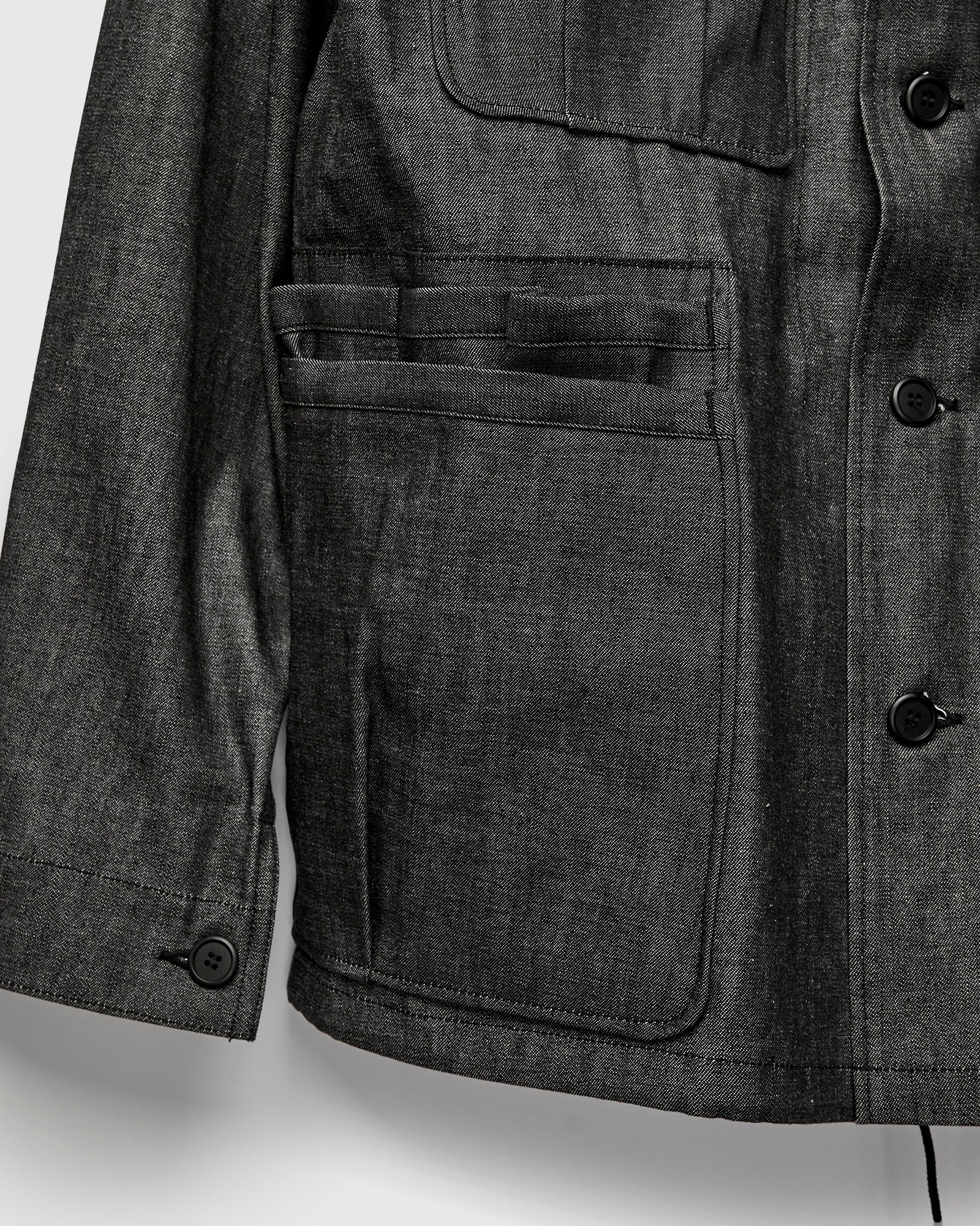 Overgrown Warden Jacket in Black Denim – Blue Owl Workshop