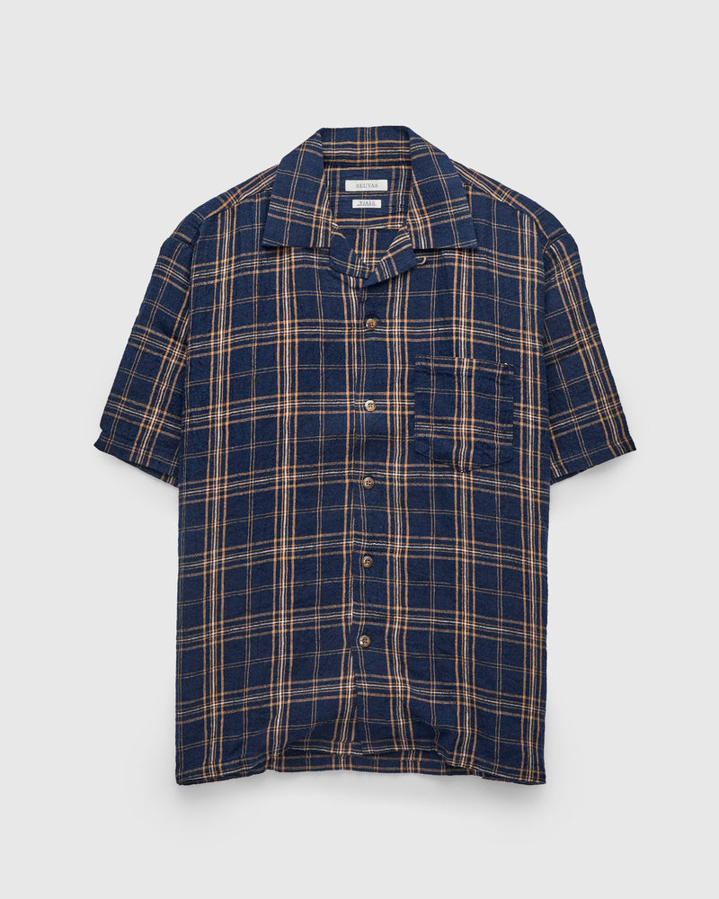 Linen Vacation Shirt in Navy