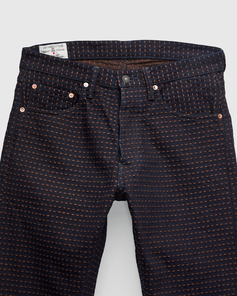D1897 "Kakishibu Sashiko" 15.5oz Jacquard Denim - Relaxed Tapered Fit