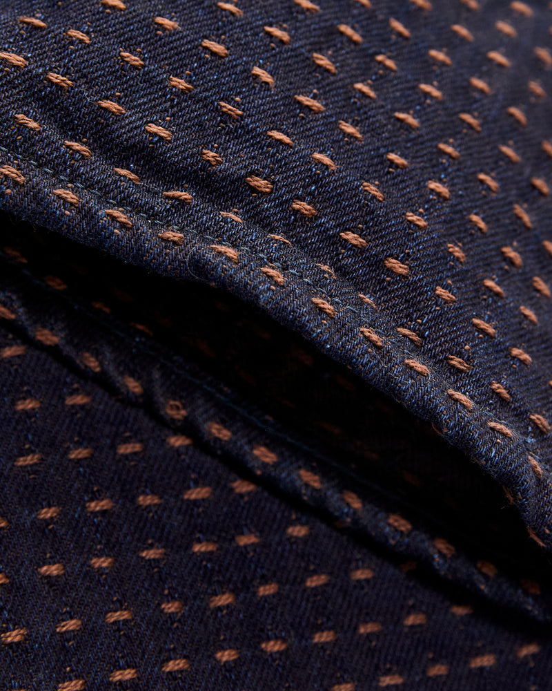 D1897 "Kakishibu Sashiko" 15.5oz Jacquard Denim - Relaxed Tapered Fit