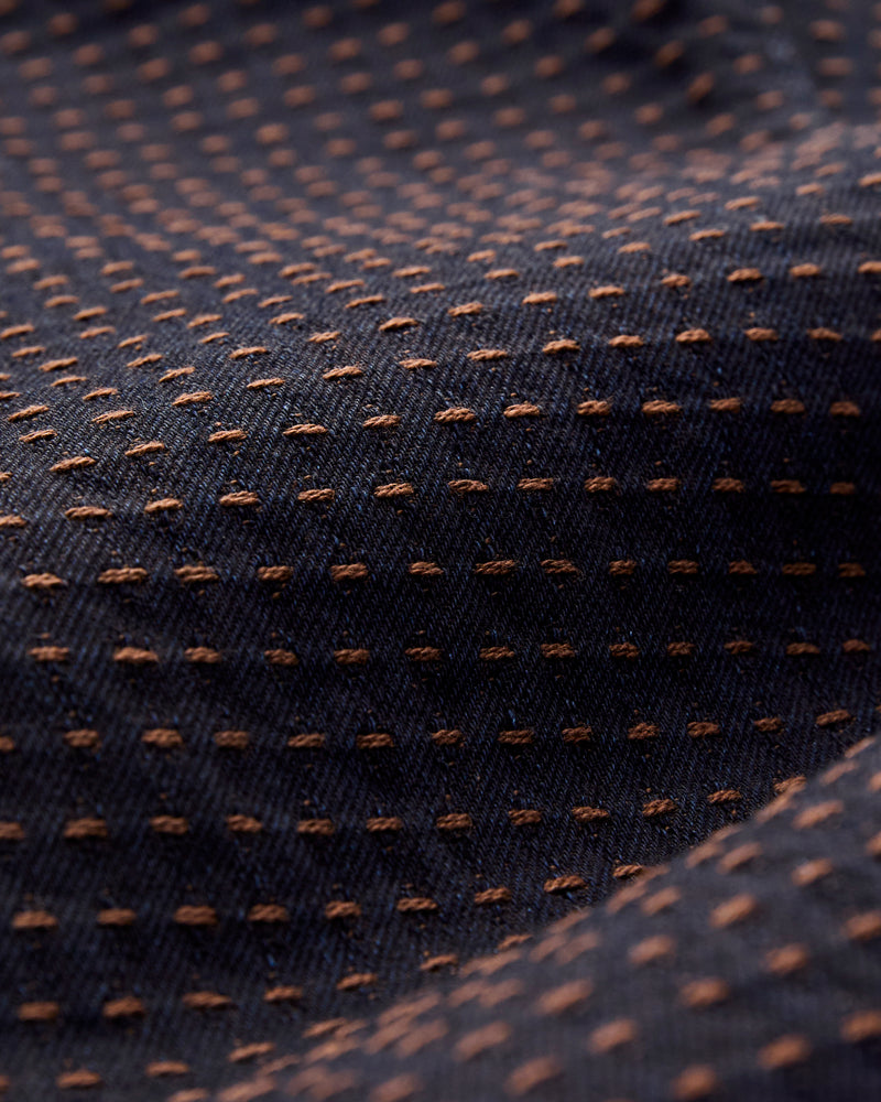 D1897 "Kakishibu Sashiko" 15.5oz Jacquard Denim - Relaxed Tapered Fit