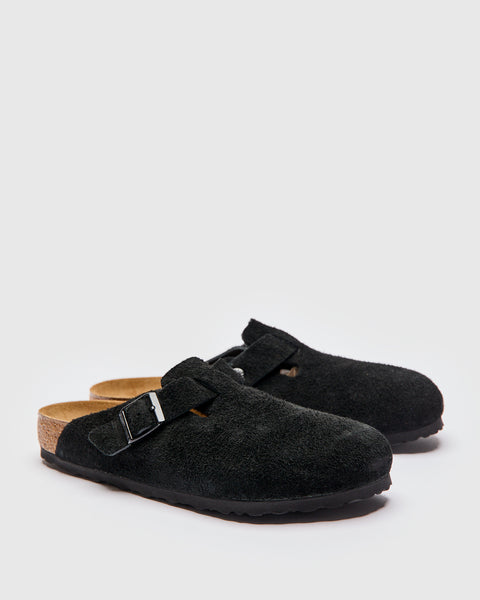 Boston Clog in Black Suede SFB – Blue Owl Workshop