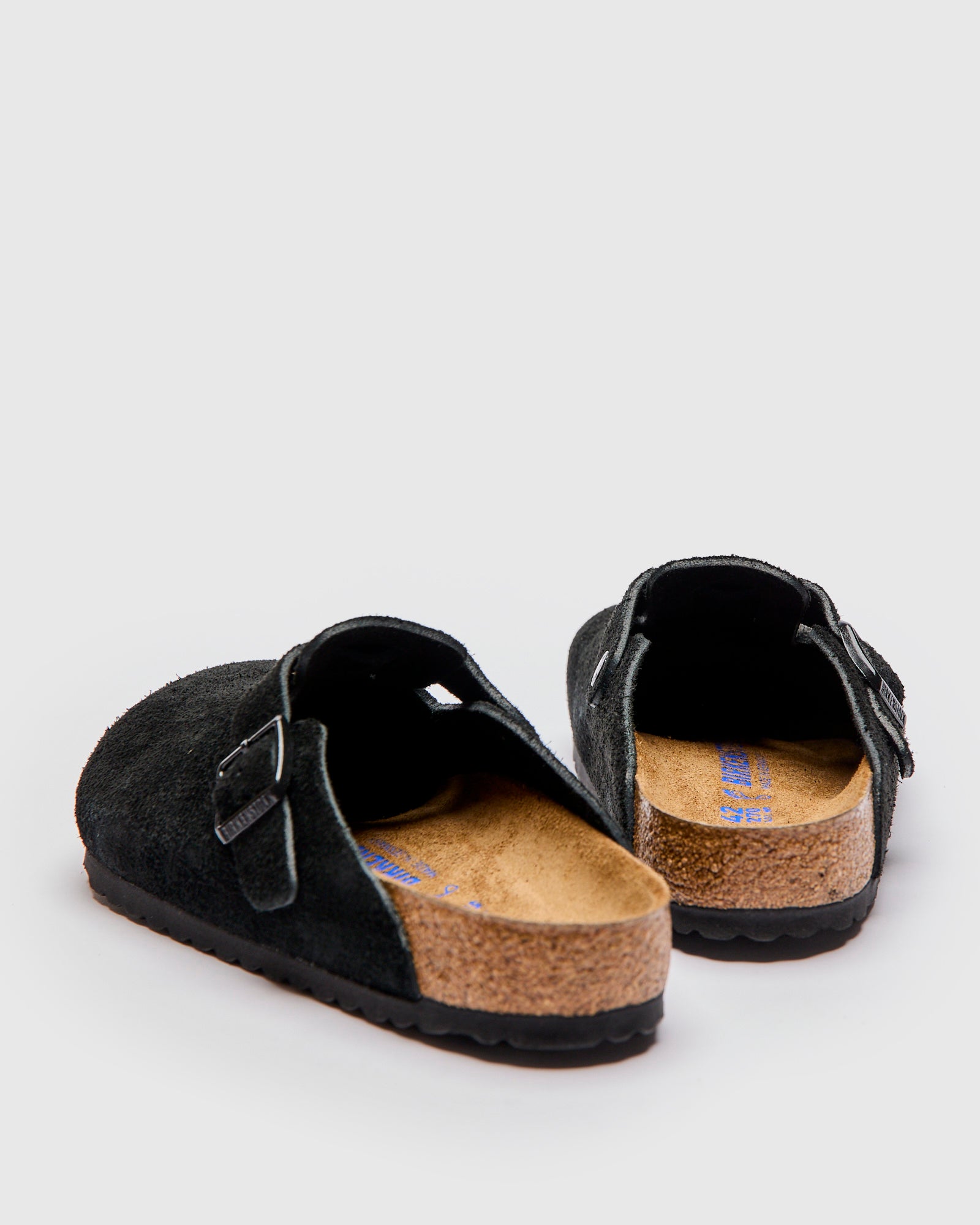 Boston Clog in Black Suede SFB – Blue Owl Workshop