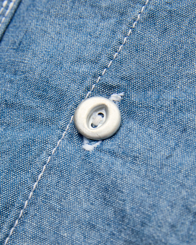 Dayton Short Sleeve Workshirt in Indigo Chambray
