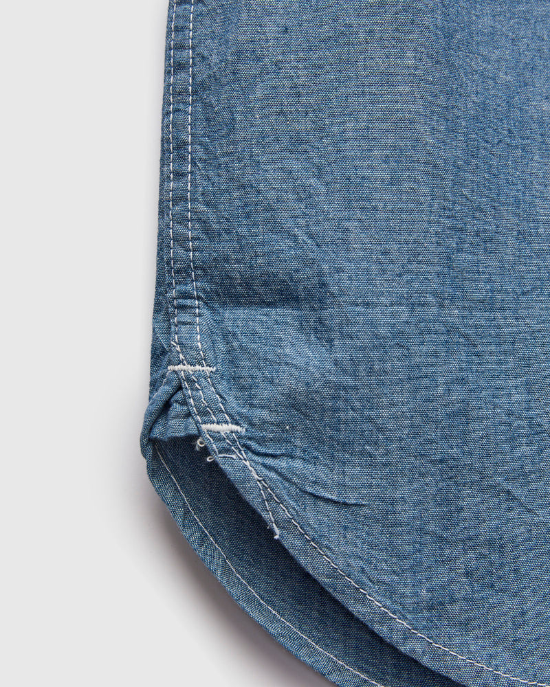 Dayton Short Sleeve Workshirt in Indigo Chambray