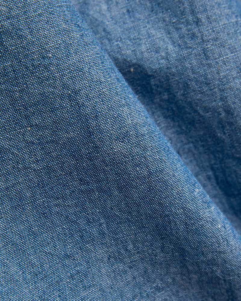 Dayton Short Sleeve Workshirt in Indigo Chambray