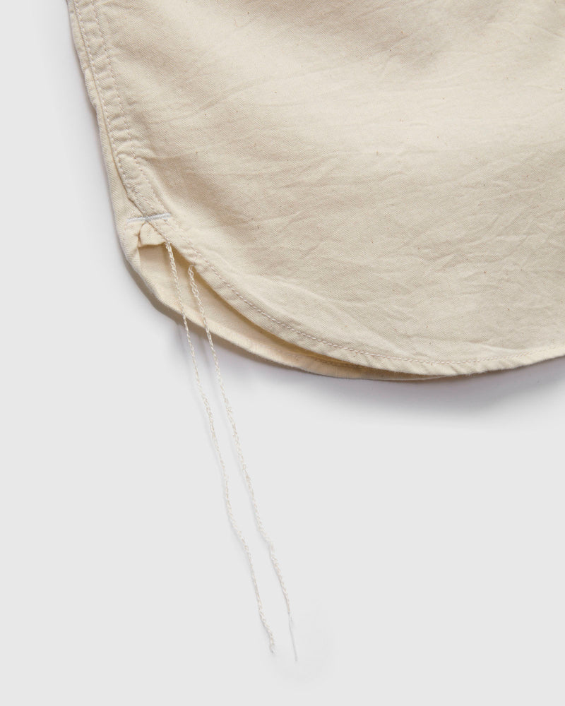 Bode SS Shirt in Natural Herringbone