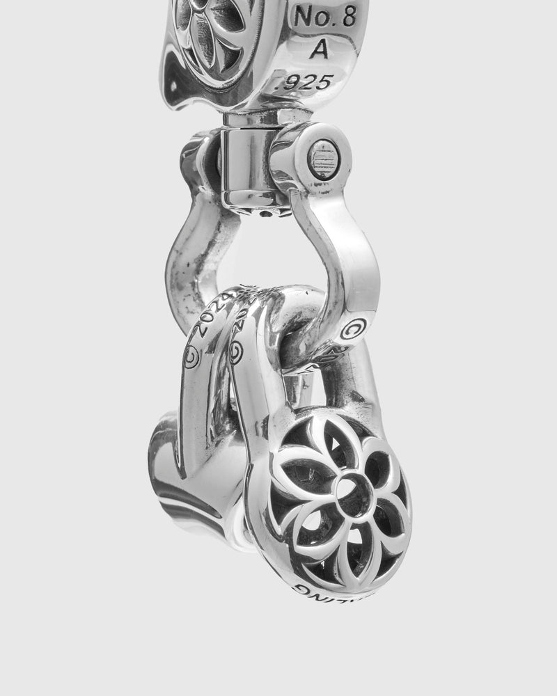 Clip 8 Keychain Size A in Sterling Silver