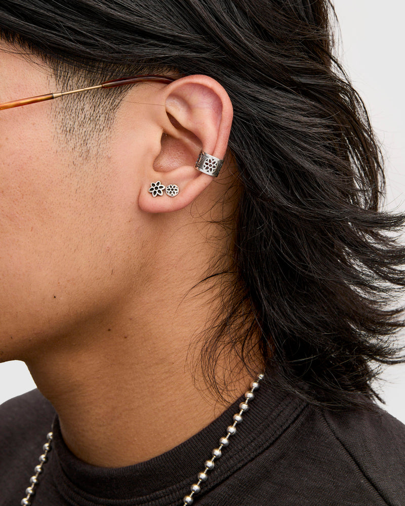 Ear Cuff Rosette Burst in Sterling Silver