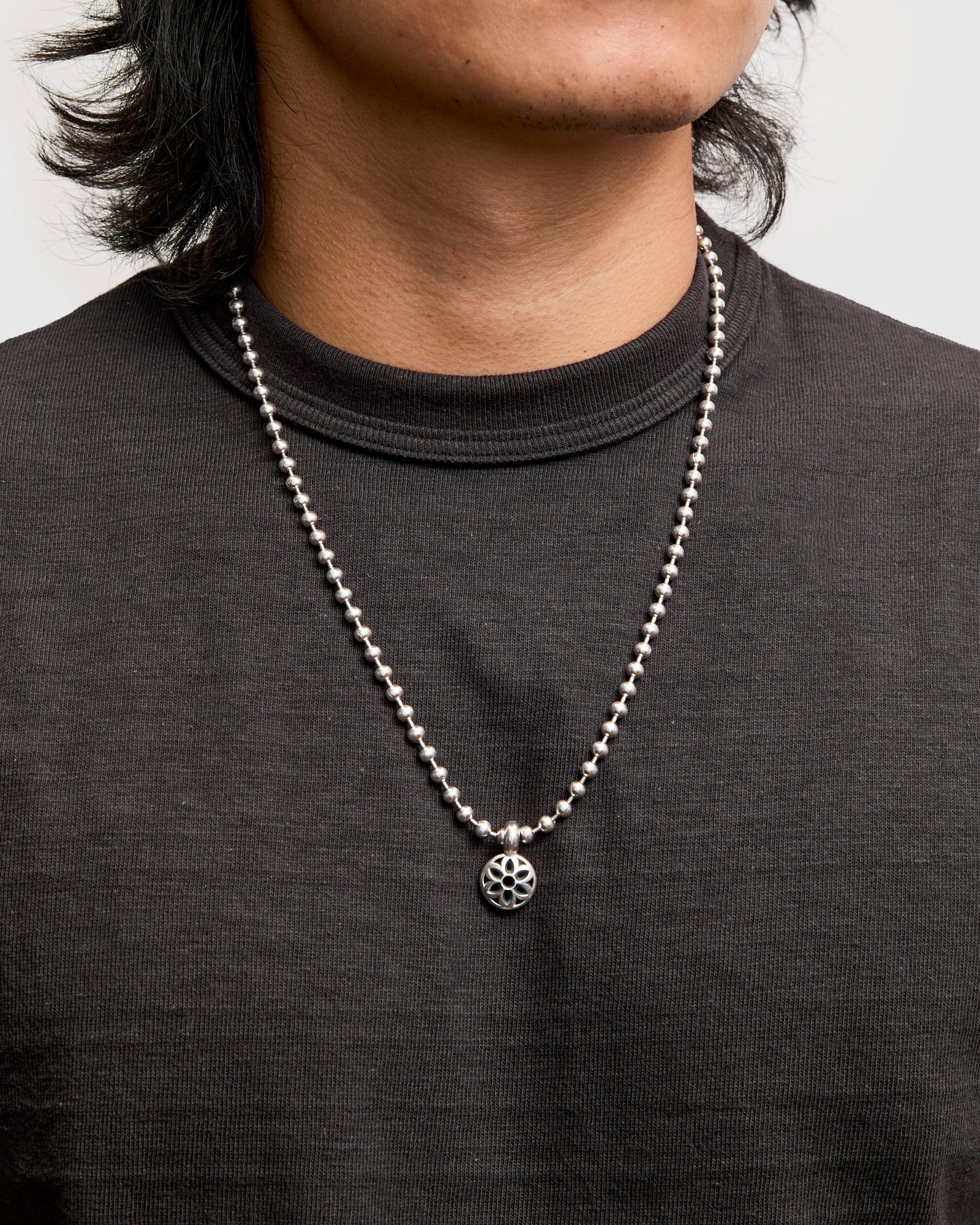 Rosette Disc Pendant in Sterling Silver – Blue Owl Workshop