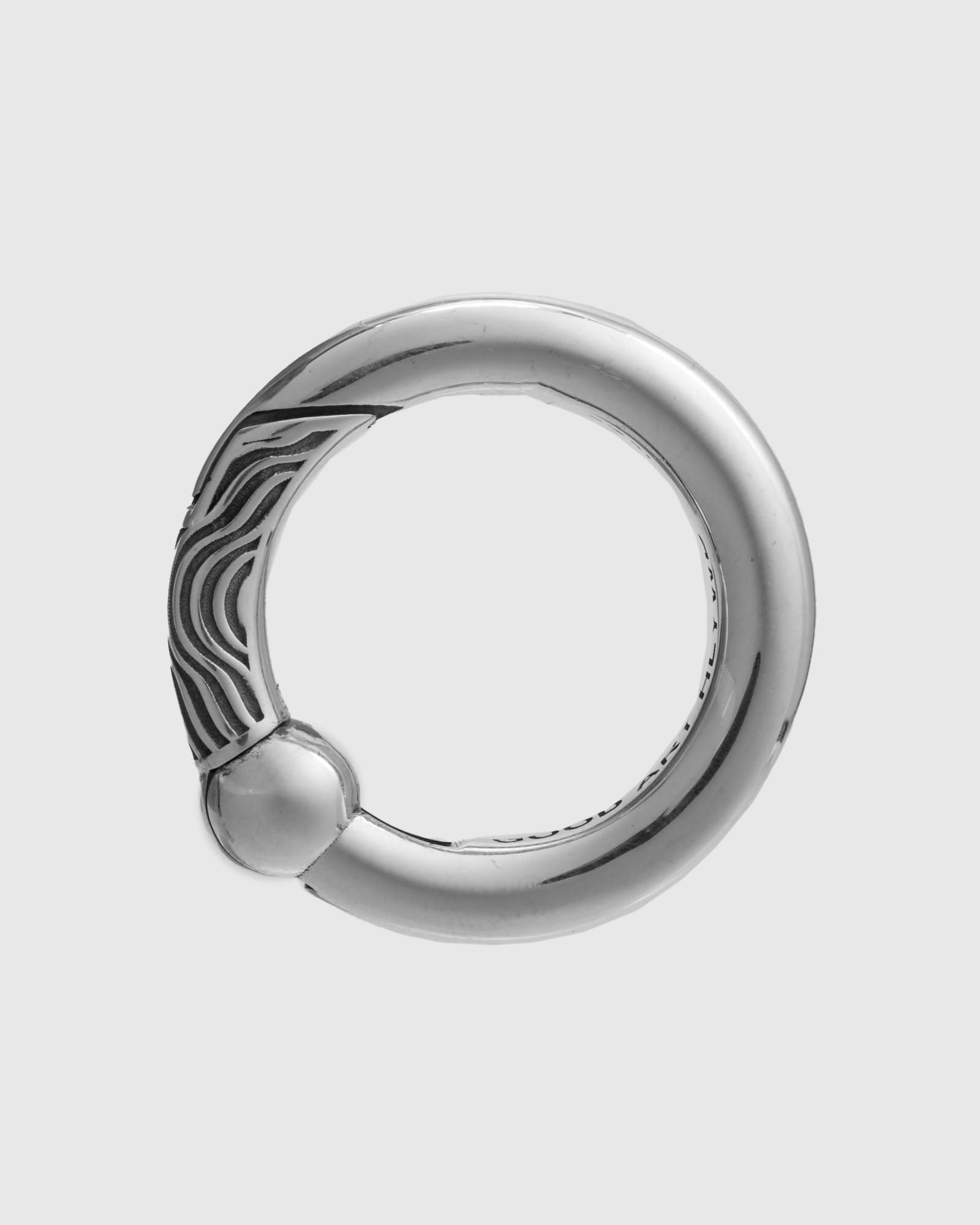 Smooth/Desert Sessions Spring Ring A in Sterling Silver – Blue Owl