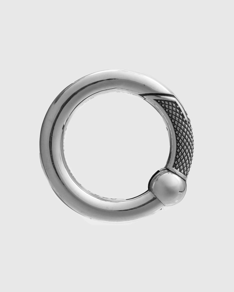 Smooth/Goosebumps Spring Ring A in Sterling Silver