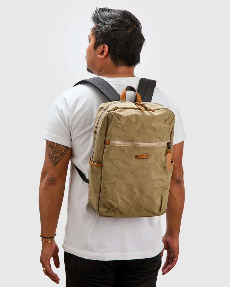 Root Square Backpack in Beige