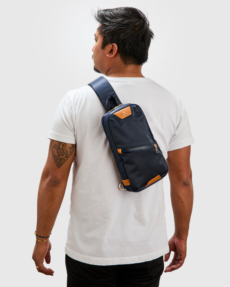 Progress Sling Bag in Navy