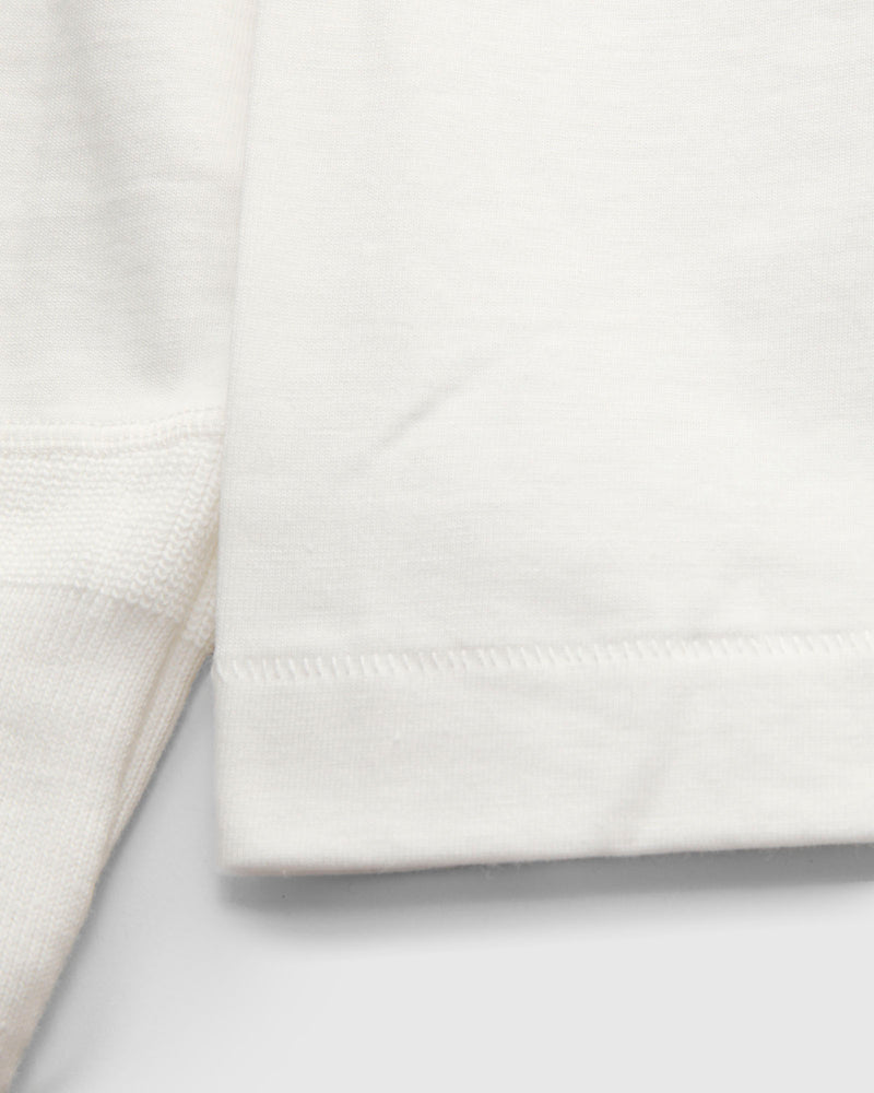 206 "Good Originals" 7.2oz Loopwheel Henley in White