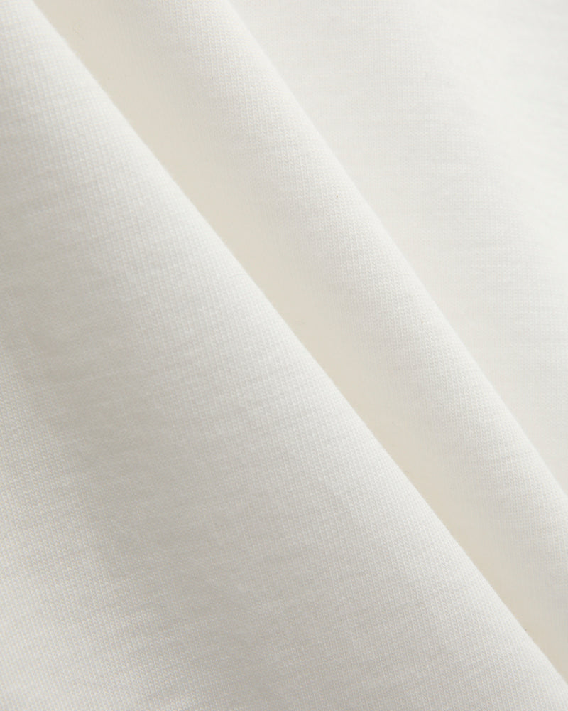 206 "Good Originals" 7.2oz Loopwheel Henley in White