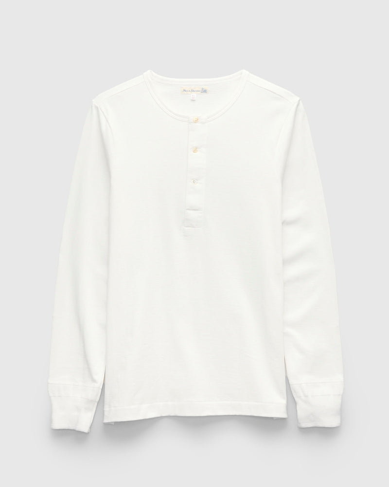 206 "Good Originals" 7.2oz Loopwheel Henley in White