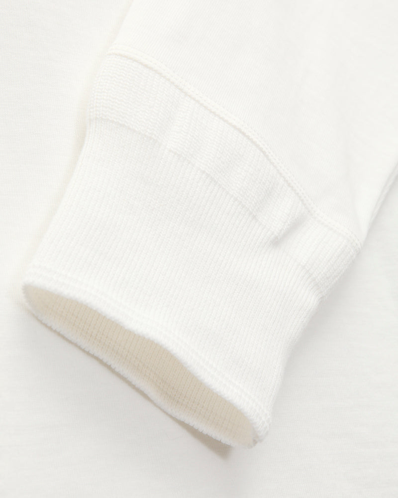 206 "Good Originals" 7.2oz Loopwheel Henley in White