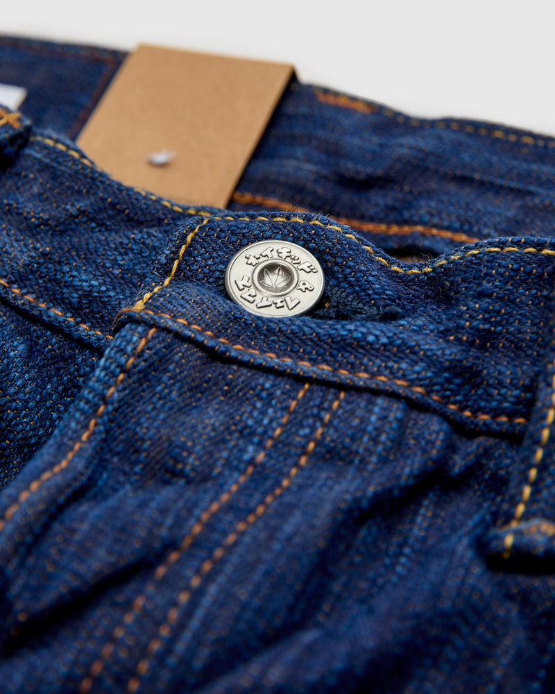 MIJ15 "Hand Dyed Natural Indigo x Kakishibu" 15oz Selvedge Denim - True Guy Fit