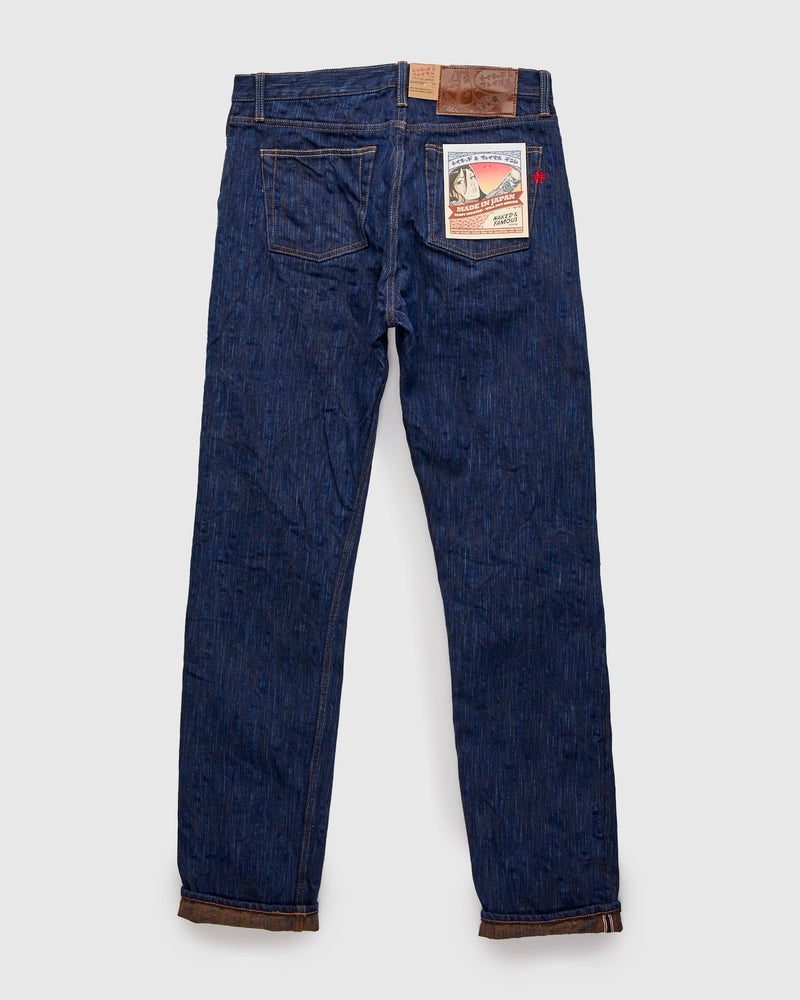 MIJ15 "Hand Dyed Natural Indigo x Kakishibu" 15oz Selvedge Denim - Weird Guy Fit