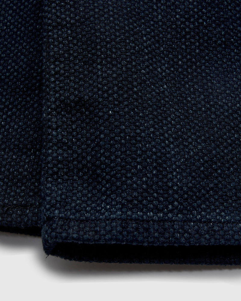 "Sashiko Stitch" Kimono Shirt in Indigo