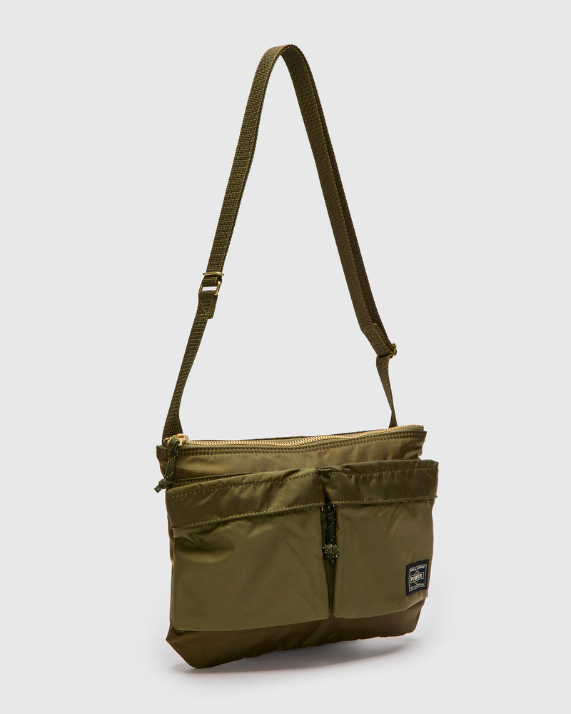 Porter Chalet Shoulder Bag - Cotton Nylon Casual Day Bag, Made In Japan, Approx. 6.3x7.9x3.1 Inches