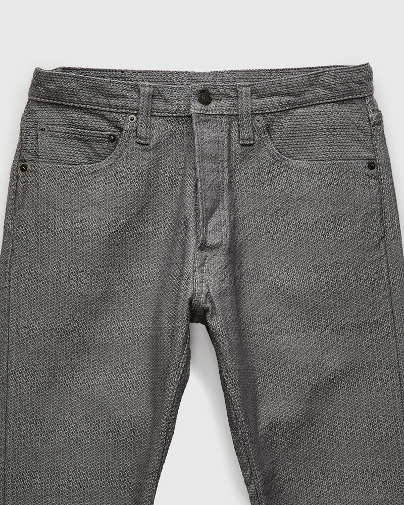 1177-GRY Gray x Black Sashiko Denim - Relaxed Tapered Fit