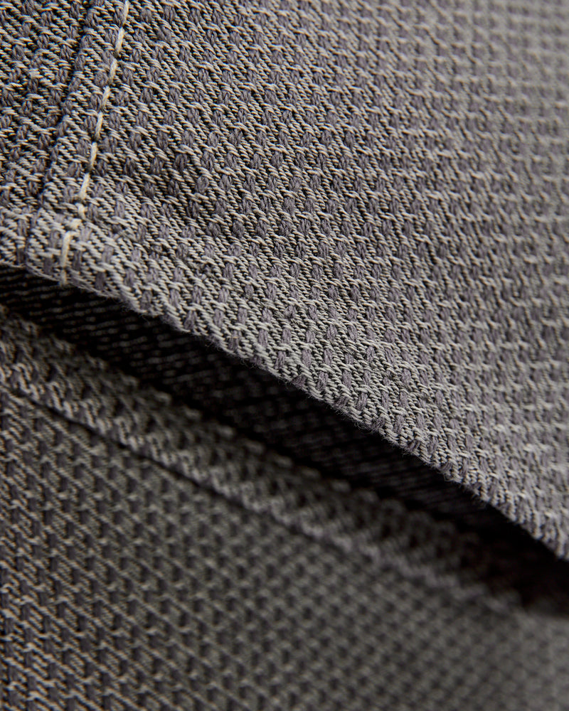 1177-GRY Gray x Black Sashiko Denim - Relaxed Tapered Fit