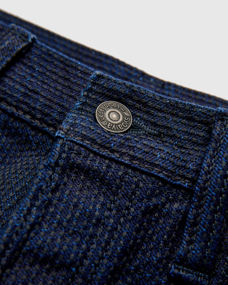 1177-ID Indigo x Black Sashiko Denim - Relaxed Tapered Fit