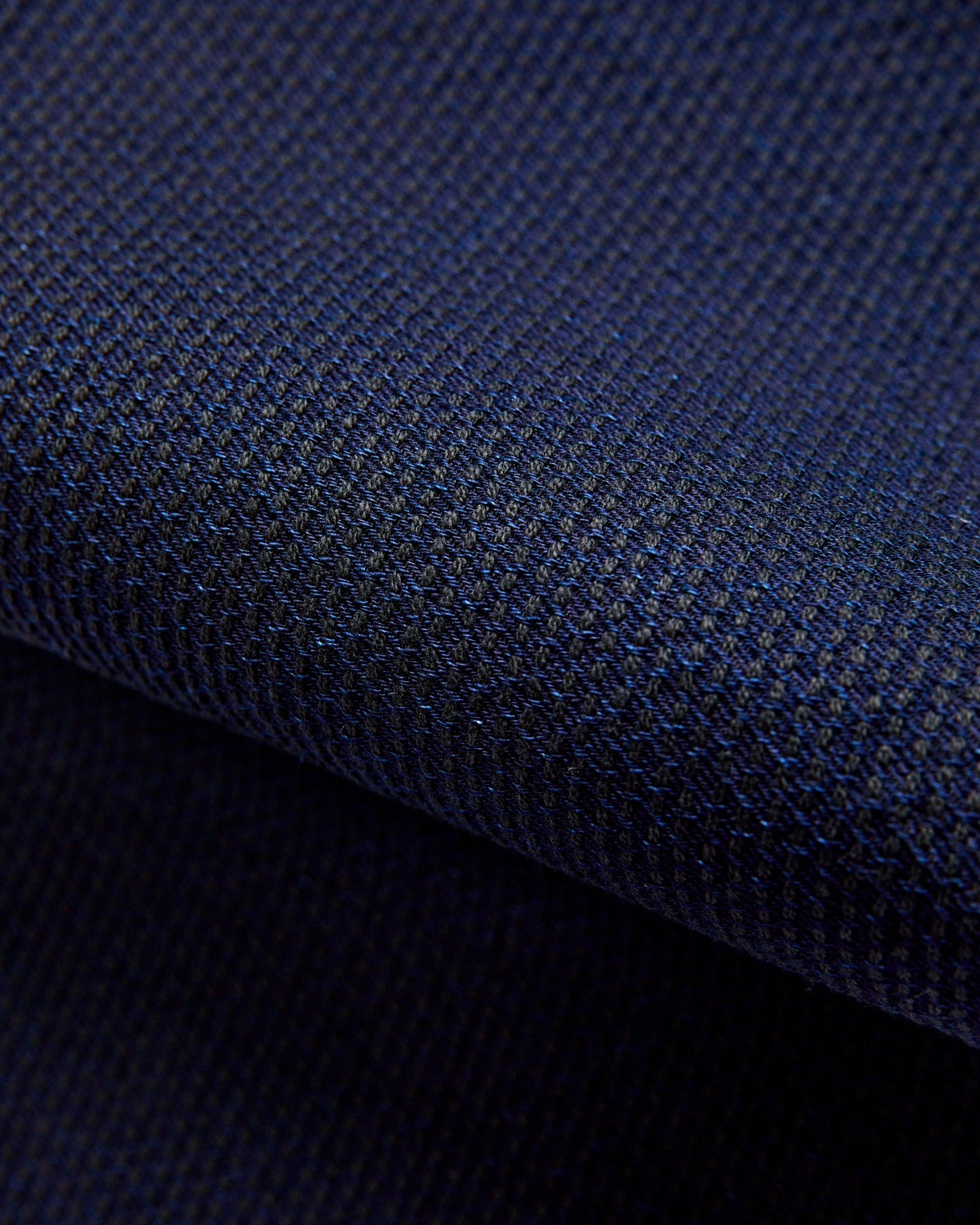 1177-ID Indigo x Black Sashiko Denim - Relaxed Tapered Fit – Blue
