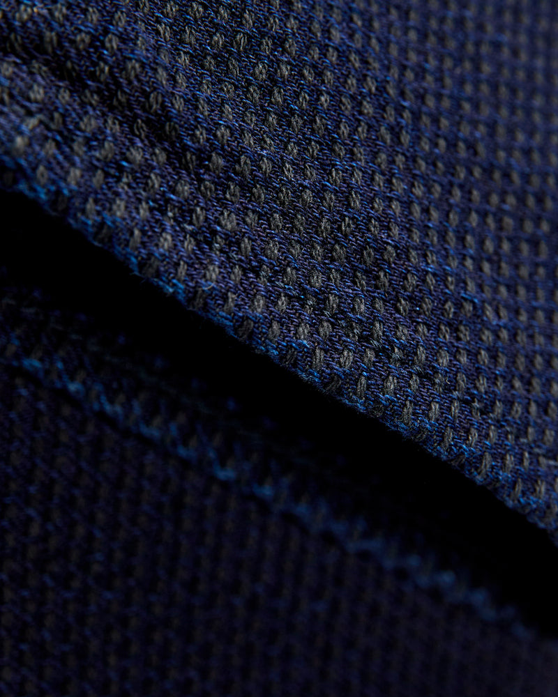1177-ID Indigo x Black Sashiko Denim - Relaxed Tapered Fit