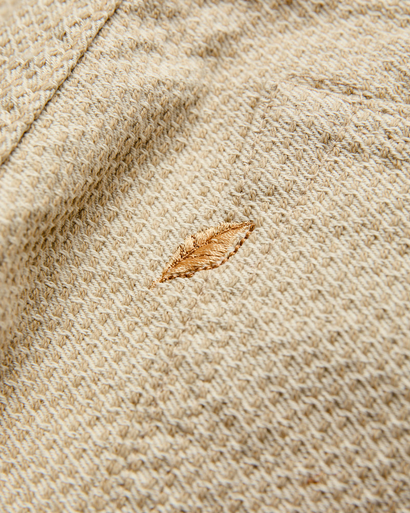 1177-IV Ivory x Beige Sashiko Denim - Relaxed Tapered Fit