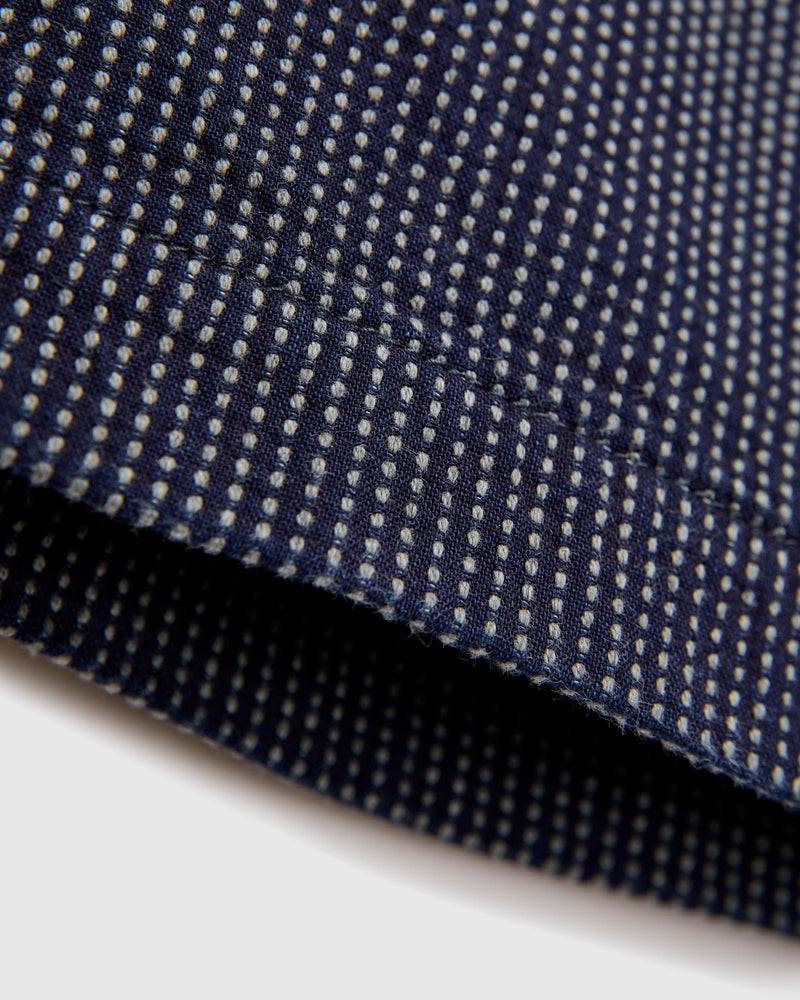 Stitch Stripe Comfortable Shorts in Indigo Thin Stripe