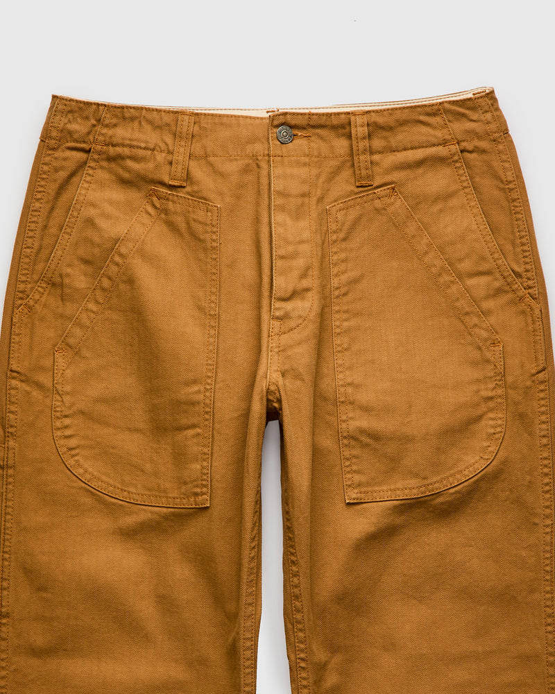 Sulfur Dye Herringbone Work Pants in Camel