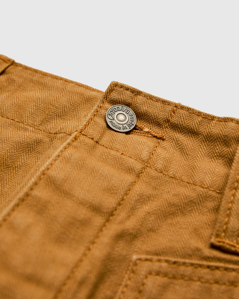 Sulfur Dye Herringbone Work Pants in Camel