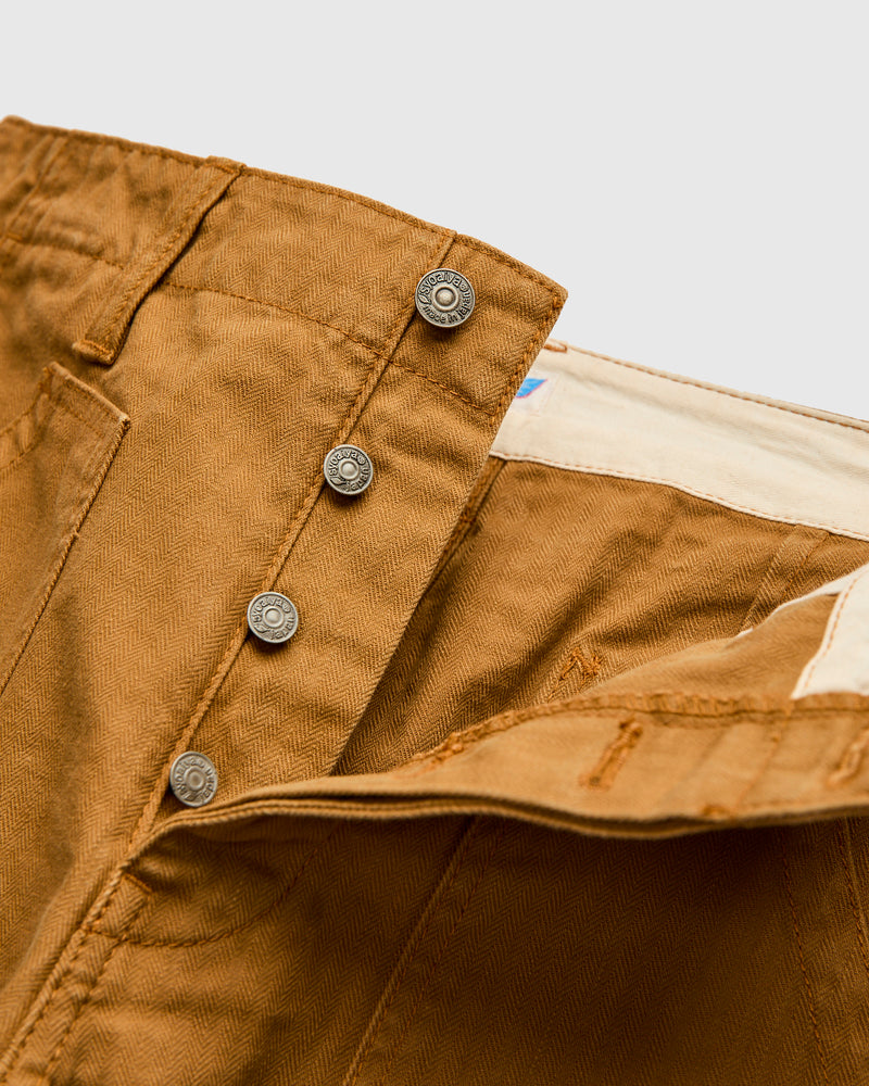 Sulfur Dye Herringbone Work Pants in Camel