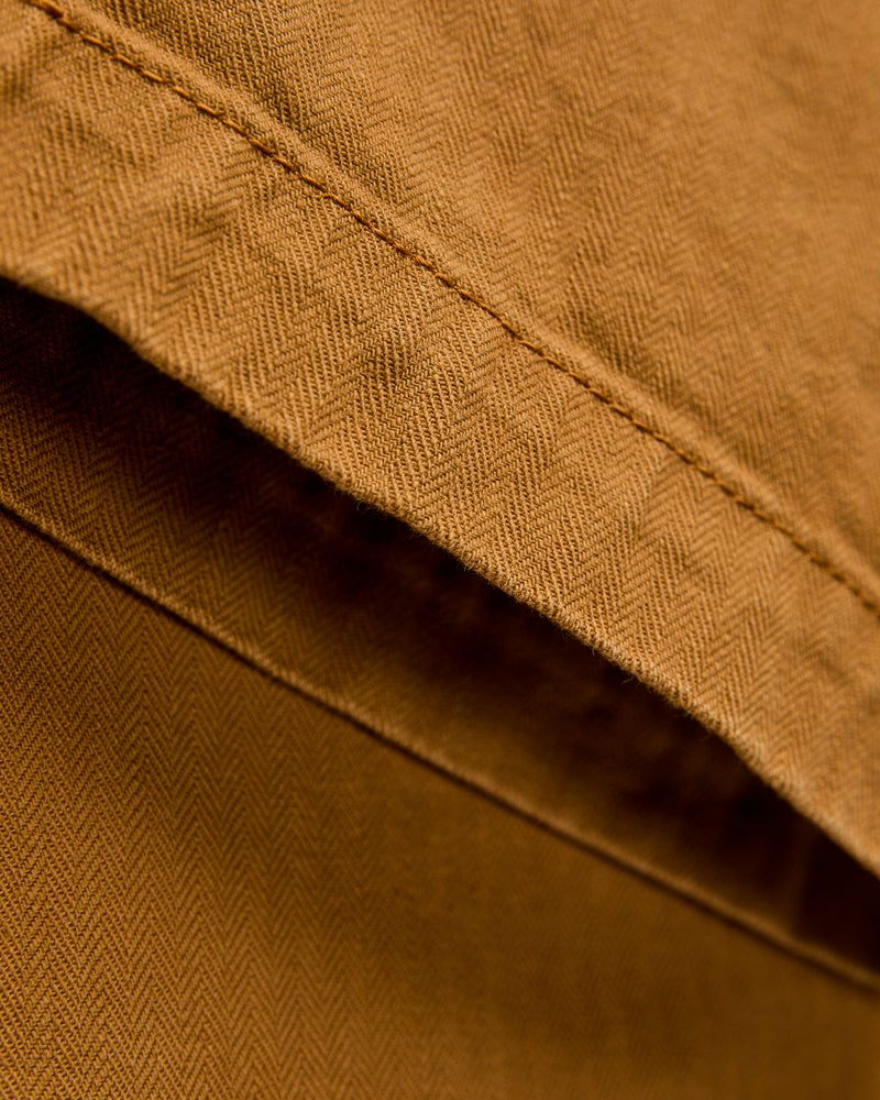 Sulfur Dye Herringbone Work Pants in Camel