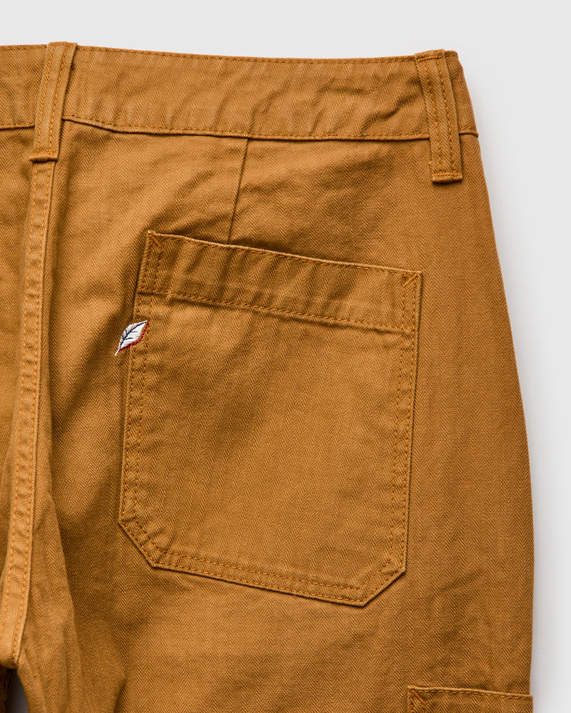 Sulfur Dye Herringbone Work Pants in Camel