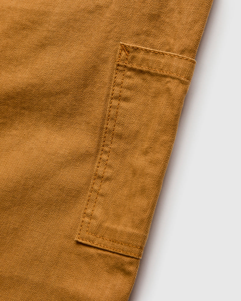 Sulfur Dye Herringbone Work Pants in Camel
