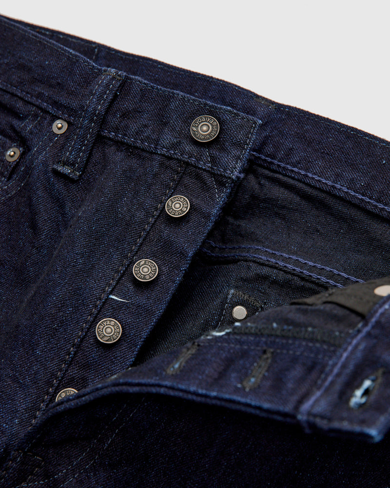 XX-013-IDBK 14oz Indigo Black Selvedge Denim - Slim Tapered Fit