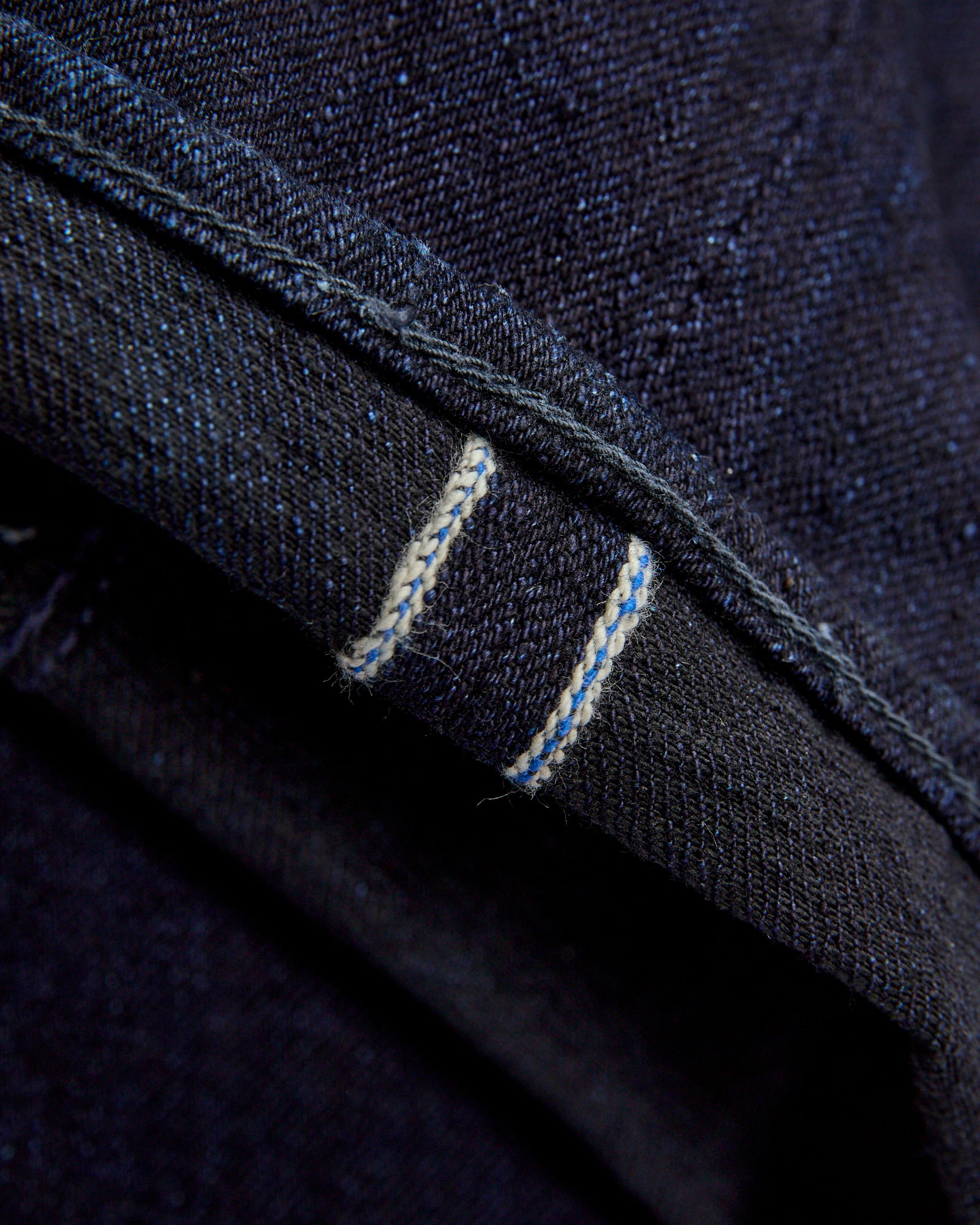 XX-003-IDBK 14oz Indigo Black Rinsed Selvedge Denim - Regular