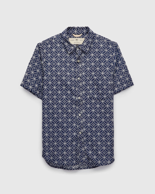 "Oxford SS Shirt" in Indigo Shippo